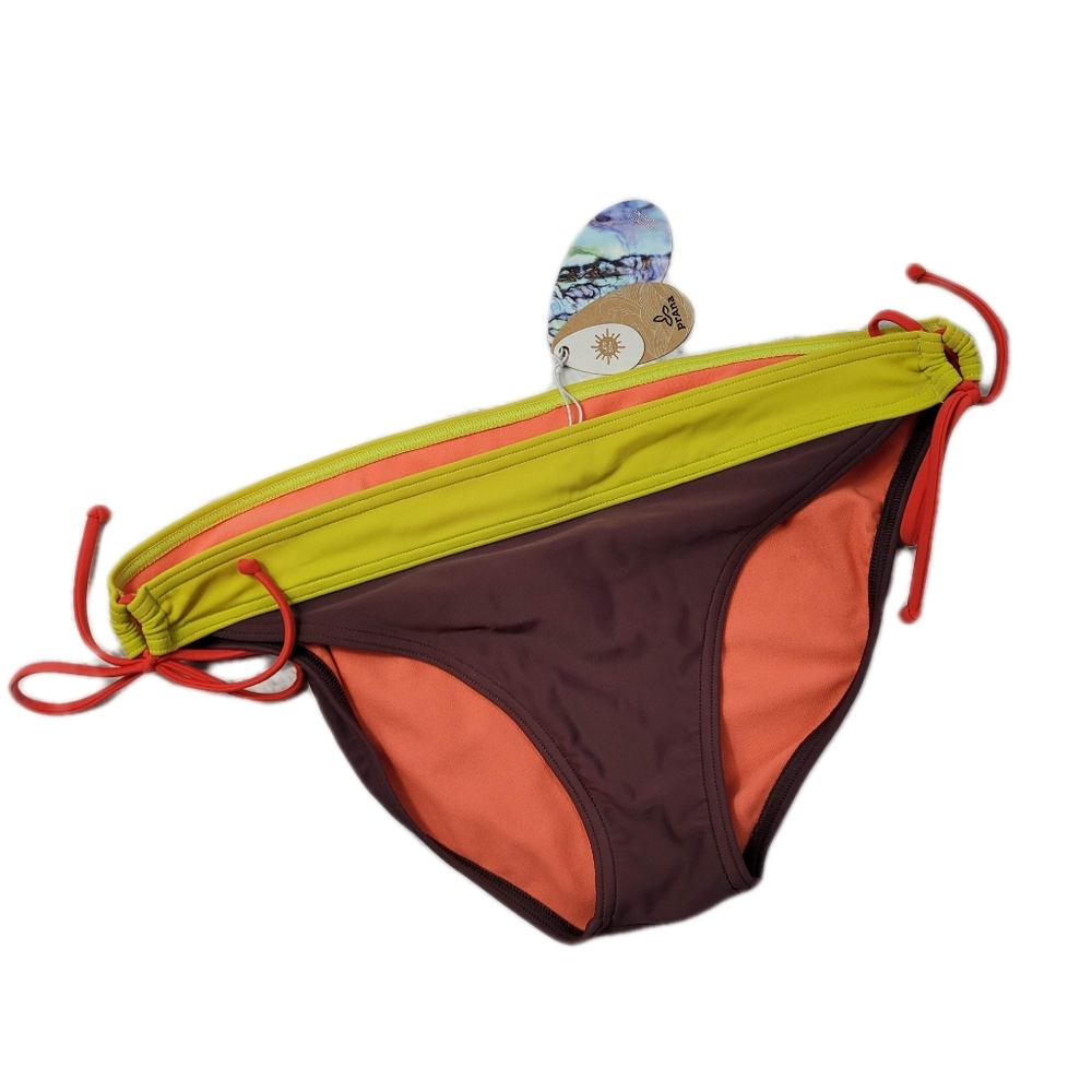 Prana Thistle Color Block Saba Bikini Bottom size Large